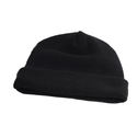 Wool Blend Knit Beanie - Black