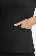 Scoop Neck Ponte Top with Pockets