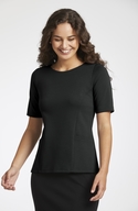 Scoop Neck Ponte Top with Pockets