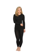 Merino Crew Neck Long Sleeve Base Layer Top - Women