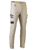 Flx & Move Stretch Cargo Cuffed Work Pants - Stone