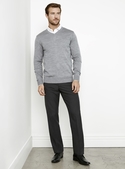 Classic Flat Front Stretch Trouser - Men