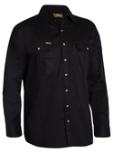 Original Cotton Drill Long Sleeve Shirt  - Black