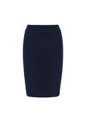 Loren Knee-length Stretch Skirt - Women - Navy