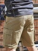 Stretch Cotton Drill Cargo Work Shorts