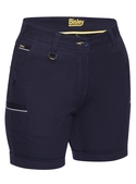 Stretch Cotton Drill Work Shorts - Women - Navy