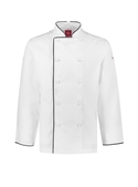 Al Dente Chef Jacket - Men - White with black trim
