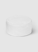 Mesh Flat Top Chef Hat - Recycled Polyester/Cotton - White
