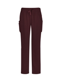 Avery Straight Leg Roll Up Scrub Pants - Women - Burgundy
