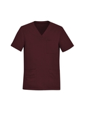Avery V-Neck Scrub Top - Men - Burgundy