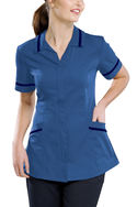 Pacifica  Nurses Teflon Treated Tunic - Cobalt/Navy Trim