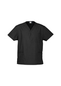 Classic Polycotton Scrubs Top - Unisex - Black