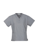 Classic Poly/cotton Scrubs Top - Women - Pewter