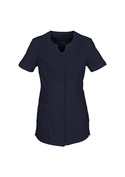Eden Stretch Button through Health Tunic - Navy