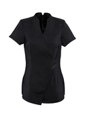 Spa Wrap Beauty Tunics - Women - Black