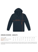 Origin Hoodie - Men - Size Chart