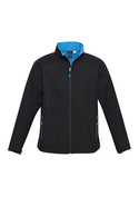 Geneva Soft Shell Jacket - Youth - Black/Cyan