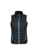 Stealth Quilted Vest - Women - Black/Cyan