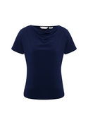 Ava Drape Knit Top - Women - Midnight Blue