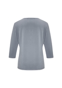 Lana V-Neck Jersey Knit 3/4 Sleeve T-Top - Back View