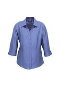 Oasis 3/4 Sleeve Shirt - Women - Mid Blue