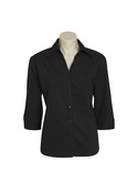 Metro 3/4 Sleeve Shirt - Women - Black