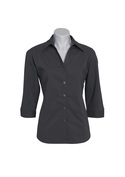 Metro 3/4 Sleeve Shirt - Women - Charcoal