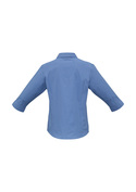 Micro Check 3/4 Sleeve Cotton/Poly Shirt - Women - Back View