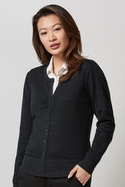 Origin Merino Cardigan Black/Charcoal - Women