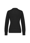 Origin Merino Cardigan Black/Charcoal - Women - Back View