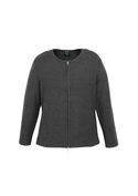 2 Way Zip Cardigan - Women - Charcoal