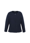 2 Way Zip Cardigan - Women - Navy