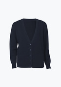 Woolmix Button Front Cardigan - Women - Navy