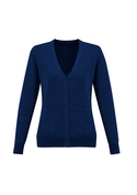 Roma 50% Merino Knit Cardigan - Women - French Blue