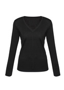 Milano Machine Washable V-Neck Pullover - Women - Black
