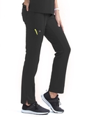 Matrix Impulse Full Elastic Waistband Scrub Pant - Women - Black/Black Trim