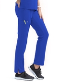 Matrix Impulse Full Elastic Waistband Scrub Pant - Women - Royal/Black Trim