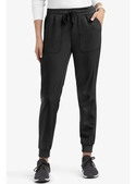 Matrix Impulse Knit Yoga Waistband Jogger Scrub Pant - Women - Black/Black Trim