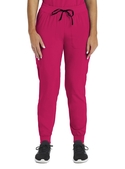 Matrix Impulse Knit Yoga Waistband Jogger Scrub Pant - Women - Hot Pink/Black Trim