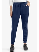 Matrix Impulse Knit Yoga Waistband Jogger Scrub Pant - Women - Navy/Navy Trim