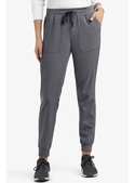 Matrix Impulse Knit Yoga Waistband Jogger Scrub Pant - Women - Pewter/Black Trim