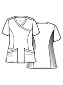 Matrix Curved Mock Wrap Scrub Top - Women