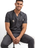 Matrix Pro Contrast Piping V-Neck Scrub Top - Men