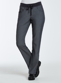 Matrix Pro Contrast Yoga Band Scrub Pants - Women - Heather Grey
