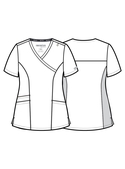 Momentum Mock Wrap Neck Scrub Top - Women