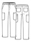 Momentum Fly Front Cargo Scrub Pant - Men