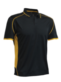 Matchpace Quick Dry Polo Shirt - Unisex/Adult - Black/Gold