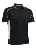 Matchpace Quick Dry Polo Shirt - Unisex/Adult - Black/White