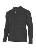 Mount Zip Sweater - Possum/Merino Blend - Charcoal