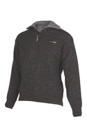 Tasman 36.6 Zip and Collar Sweater - MKM logo - Coal